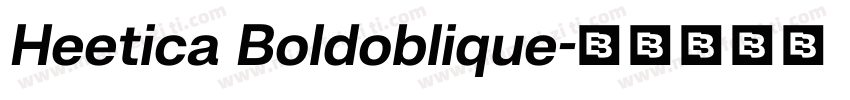Heetica Boldoblique字体转换